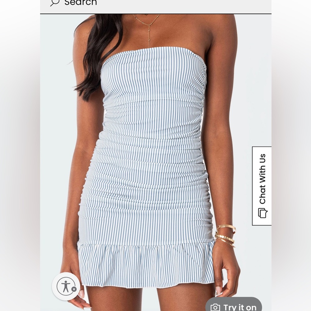 Edikted Gaia Gathered Mini Dress